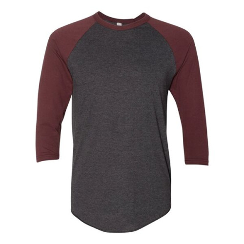 American Apparel Unisex 50/50 Raglan Three-Quarter Sleeve...