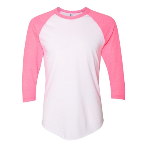 American Apparel Unisex 50/50 Raglan Three-Quarter Sleeve...