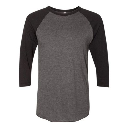 American Apparel Unisex 50/50 Raglan Three-Quarter Sleeve...