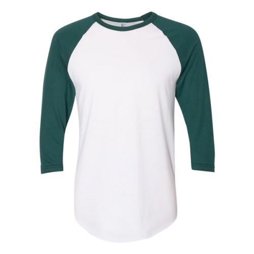 American Apparel Unisex 50/50 Raglan Three-Quarter Sleeve...