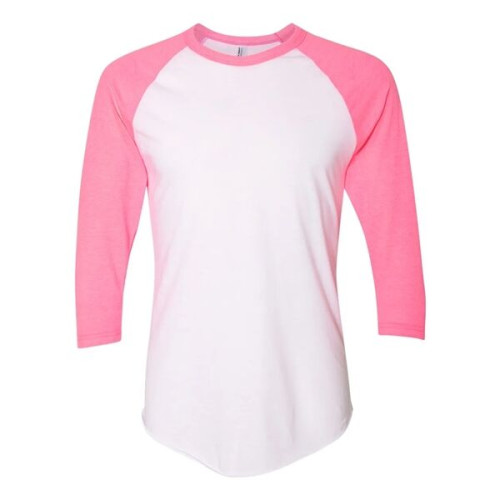 American Apparel Unisex 50/50 Raglan Three-Quarter Sleeve...