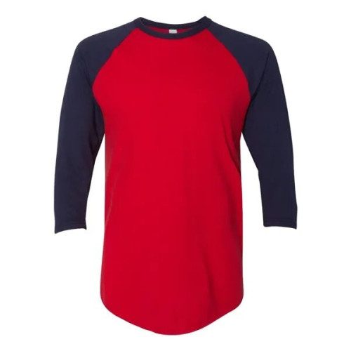 American Apparel Unisex 50/50 Raglan Three-Quarter Sleeve...