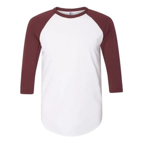 American Apparel Unisex 50/50 Raglan Three-Quarter Sleeve...