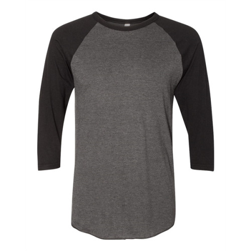 American Apparel Unisex 50/50 Raglan Three-Quarter Sleeve...