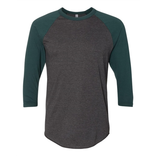 American Apparel Unisex 50/50 Raglan Three-Quarter Sleeve...