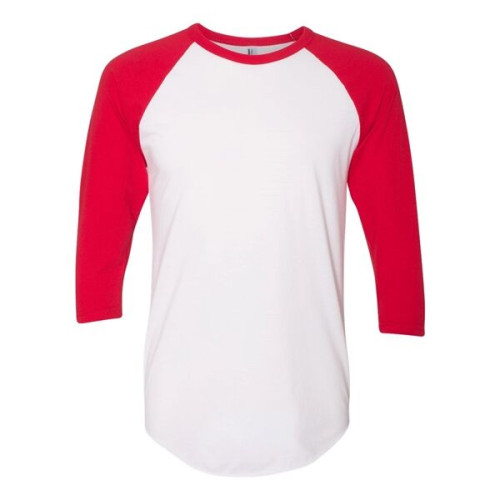 American Apparel Unisex 50/50 Raglan Three-Quarter Sleeve...