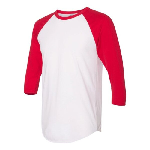 American Apparel Unisex 50/50 Raglan Three-Quarter Sleeve...
