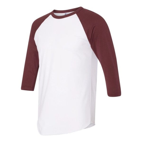 American Apparel Unisex 50/50 Raglan Three-Quarter Sleeve...