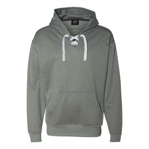 J. America Sport Lace Polyester Fleece Hooded Sweatshirt