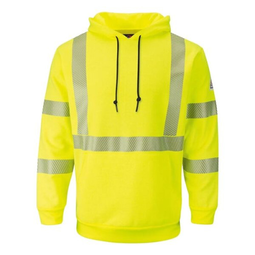 Bulwark Men's Hi-Visibility Hooded Sweatshirt
