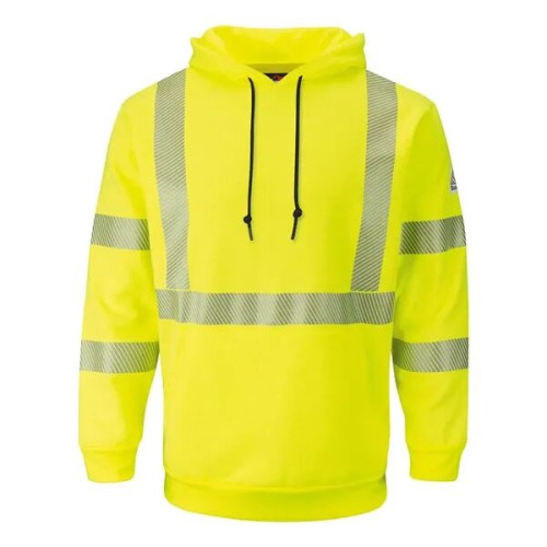 Bulwark Men's Hi-Visibility Hooded Sweatshirt