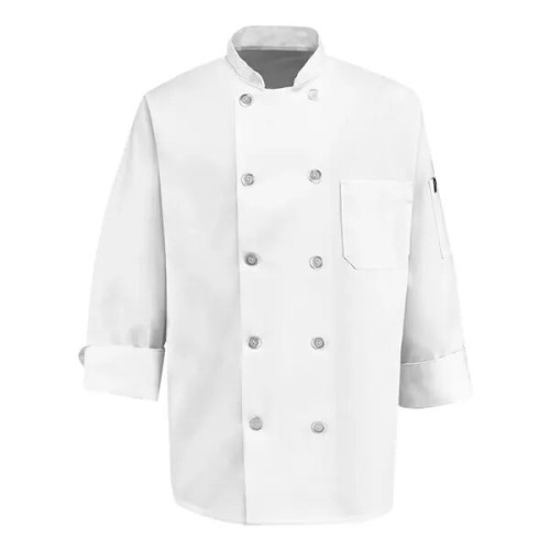Chef Designs 100% Polyester Ten Pearl Button Chef Coat