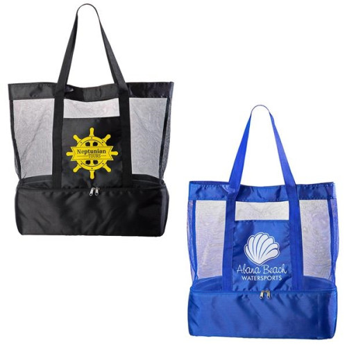 Nautical Polyester Insulated Beach Bag