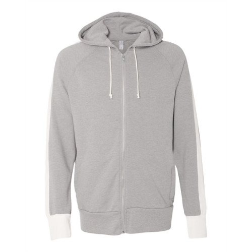 Alternative Vintage French Terry Hooded Full-Zip Raglan S...