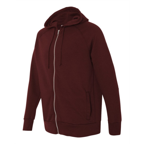 Alternative Vintage French Terry Hooded Full-Zip Raglan S...