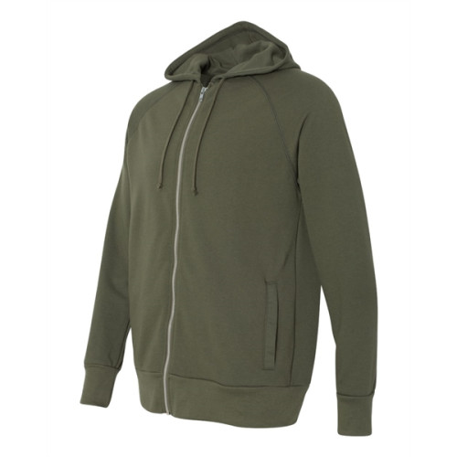 Alternative Vintage French Terry Hooded Full-Zip Raglan S...