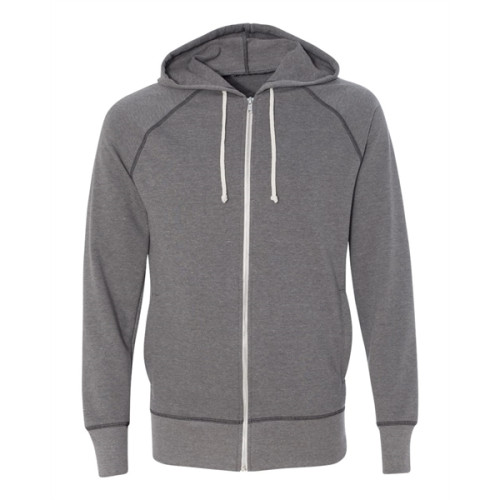 Alternative Vintage French Terry Hooded Full-Zip Raglan S...