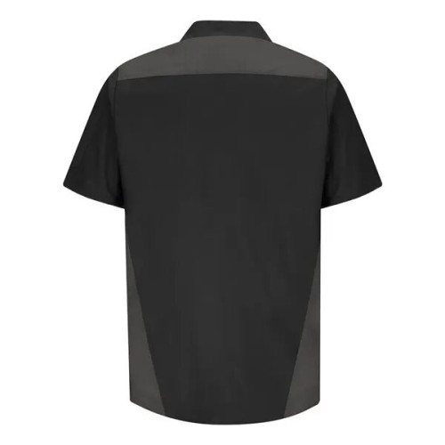 Red Kap Men's Tri-Color Short Sleeve Shop Shirt