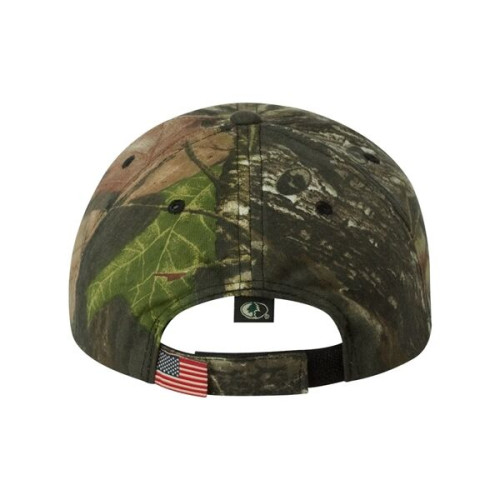 Outdoor Cap Camo with Flag Sandwich Visor Cap