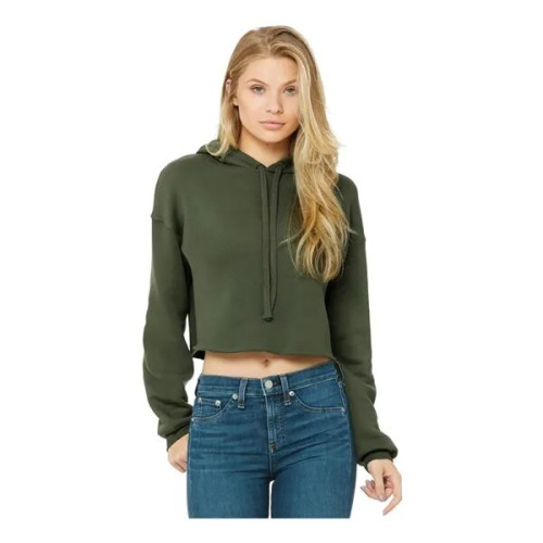 BELLA + CANVAS Women's Crop Fleece Hoodie Sweatshirt