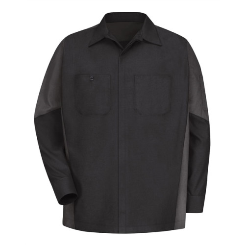 Red Kap Long Sleeve Automotive Crew Shirt - Long Sizes