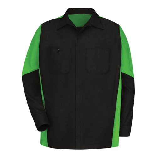 Red Kap Long Sleeve Automotive Crew Shirt - Long Sizes