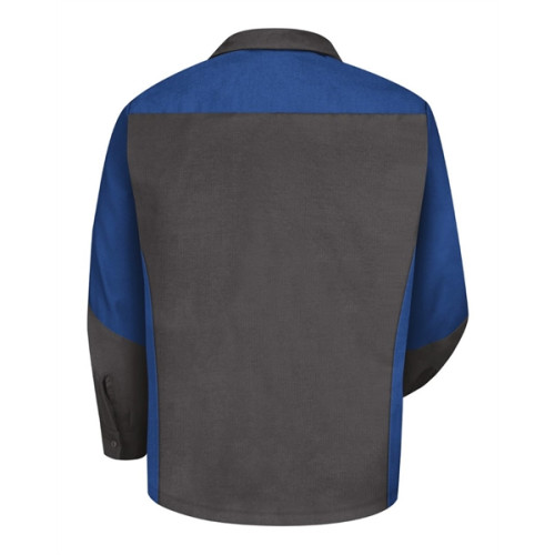 Red Kap Long Sleeve Automotive Crew Shirt - Long Sizes