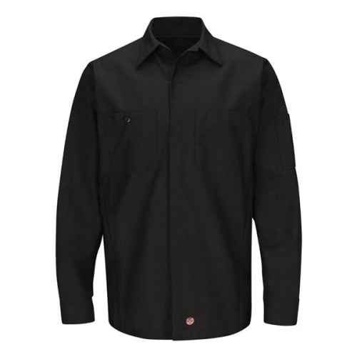 Red Kap Long Sleeve Automotive Crew Shirt - Long Sizes