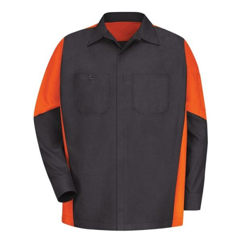 Red Kap Long Sleeve Automotive Crew Shirt - Long Sizes