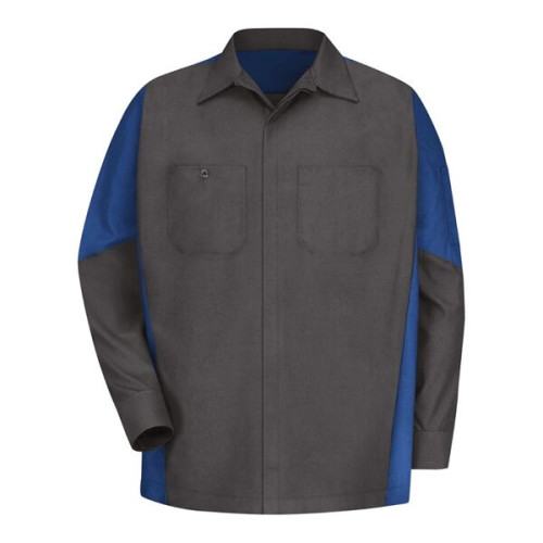 Red Kap Long Sleeve Automotive Crew Shirt - Long Sizes