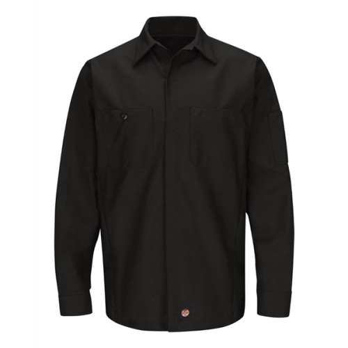 Red Kap Long Sleeve Automotive Crew Shirt - Long Sizes