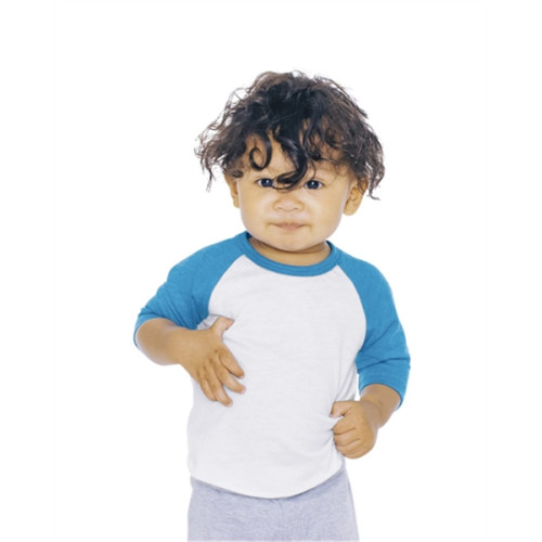 American Apparel Infant Poly/Cotton Three-Quarter Sleeve ...