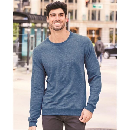 JERZEES Unisex Snow Heather French Terry Crewneck Sweatshirt