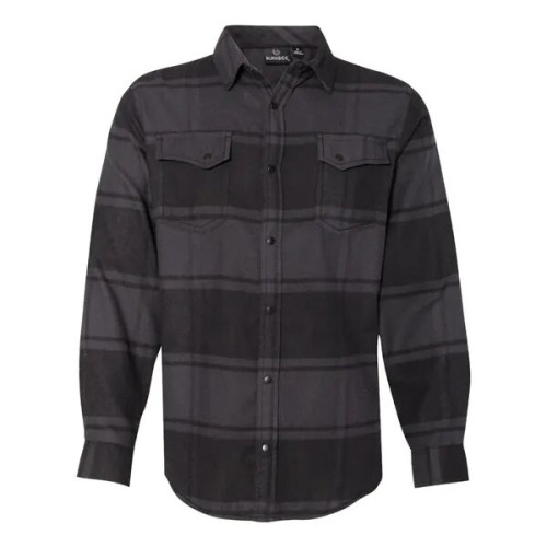 Burnside Men's Snap Front Plaid Flannel Shirt