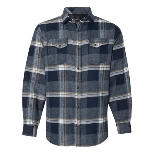Burnside Men's Snap Front Plaid Flannel Shirt