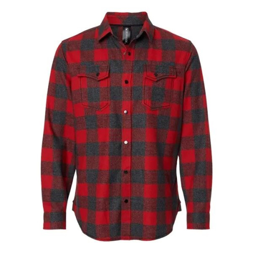 Burnside Men's Snap Front Plaid Flannel Shirt