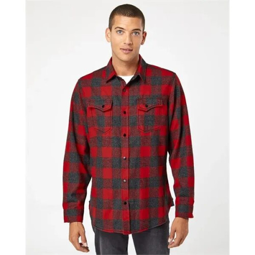 Burnside Men's Snap Front Plaid Flannel Shirt