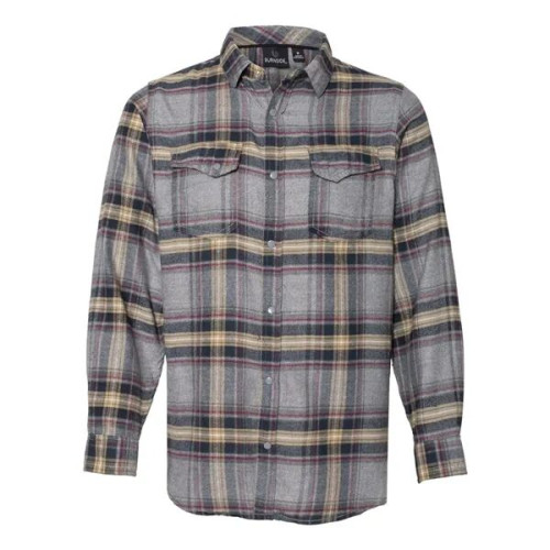 Burnside Men's Snap Front Plaid Flannel Shirt