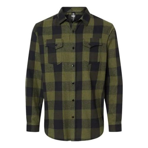 Burnside Men's Snap Front Plaid Flannel Shirt