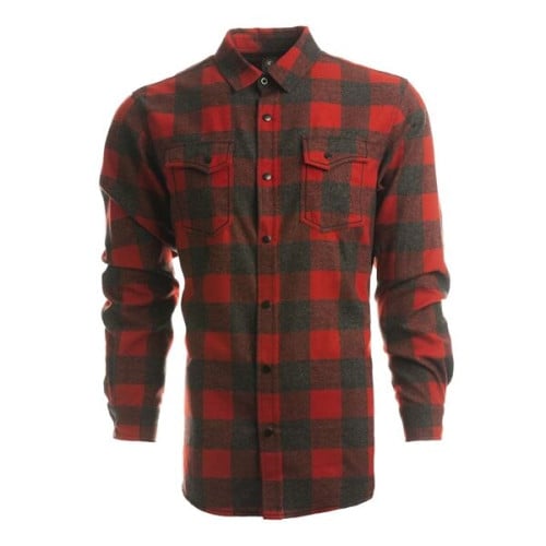 Burnside Snap Front Plaid Flannel Shirt