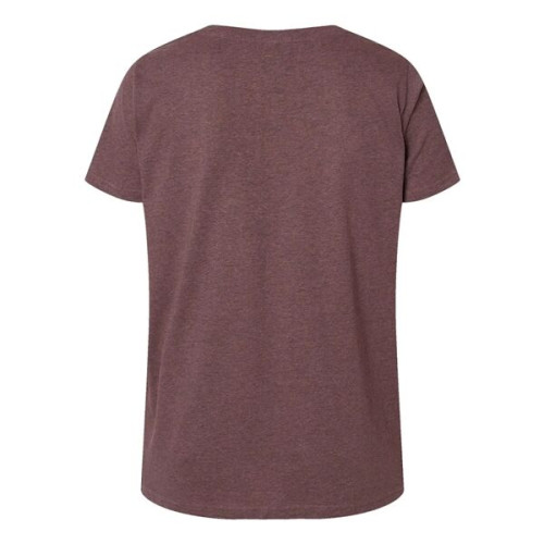 LAT Women's Curvy Collection Fine Jersey V-Neck Tee