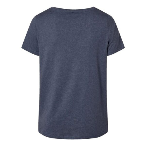LAT Women's Curvy Collection Fine Jersey V-Neck Tee