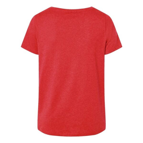LAT Women's Curvy Collection Fine Jersey V-Neck Tee