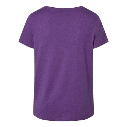 LAT Women's Curvy Collection Fine Jersey V-Neck Tee