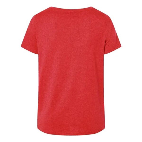 LAT Women's Curvy Collection Fine Jersey V-Neck Tee