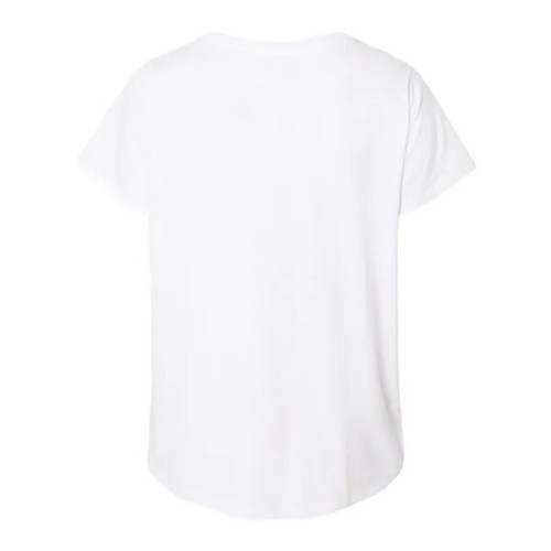 LAT Women's Curvy Collection Fine Jersey V-Neck Tee