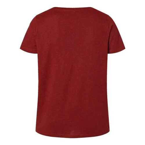 LAT Women's Curvy Collection Fine Jersey V-Neck Tee