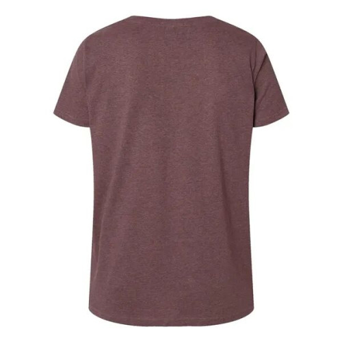 LAT Women's Curvy Collection Fine Jersey V-Neck Tee