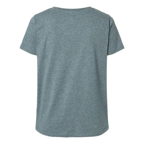 LAT Women's Curvy Collection Fine Jersey V-Neck Tee