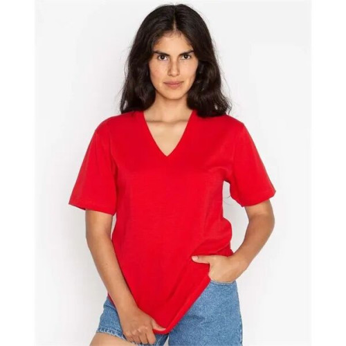 Los Angeles Apparel Unisex USA-Made Fine Jersey V-Neck T-...